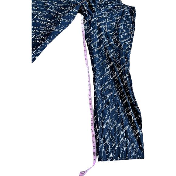 NWT Victoria's Secret Logo Print Elastic Waist Pajama Bottom Black Women's 2XL - Picture 5 of 7
